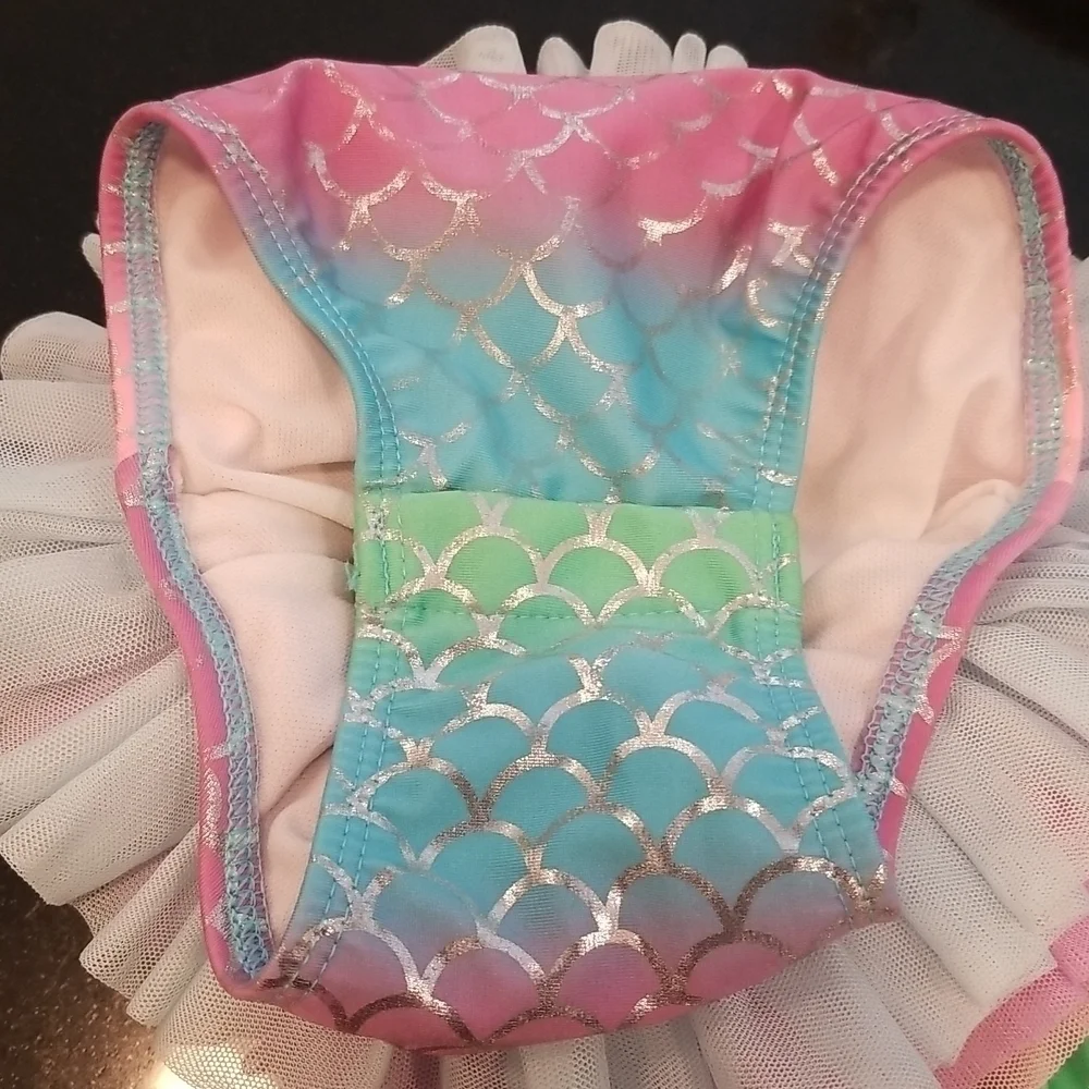 CAT & JACK Mermaid Tutu One Pice Swimsuit ~ 2T